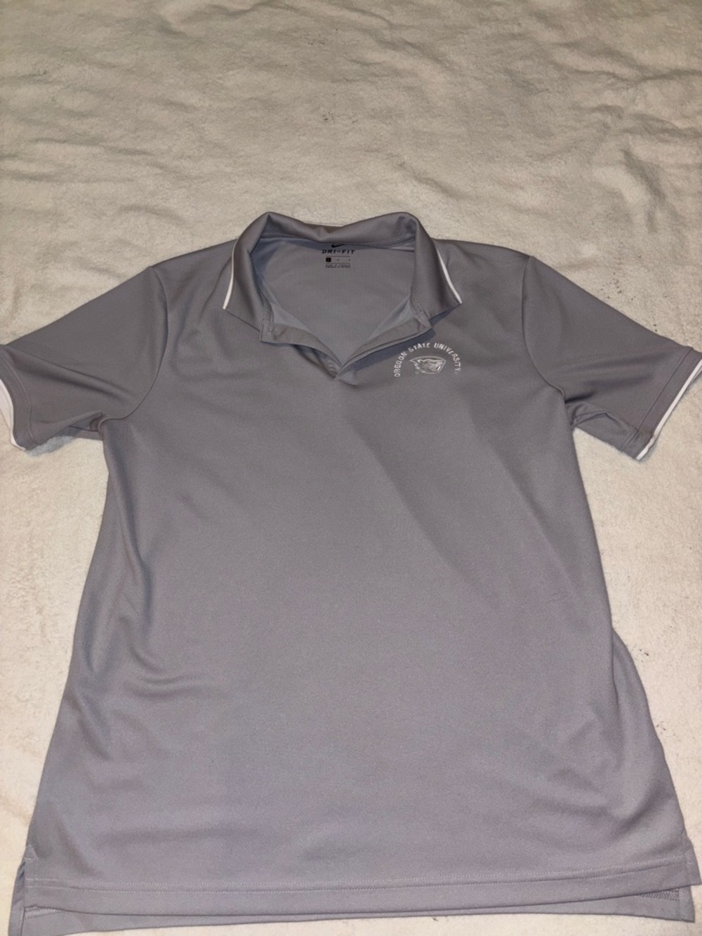 Men's Gray Performance Polo Shirt - Oregon State University